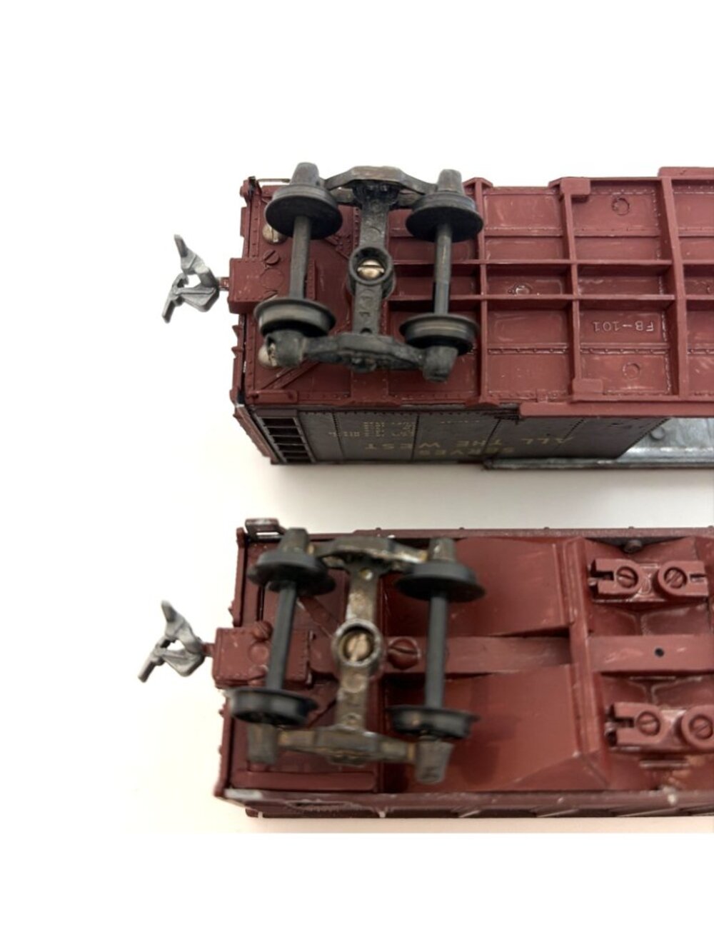 Lot 2 MDC Roundhouse HO 40' Hopper 40' AAR Boxcar Diecast Metal Assembled Kits - Picture 14 of 16